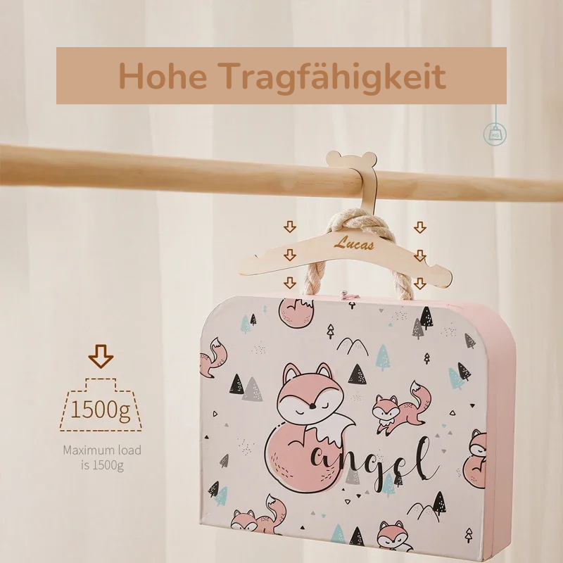 KidzzCamp 10er-Set Personalisierte Baby-Kleiderbügel