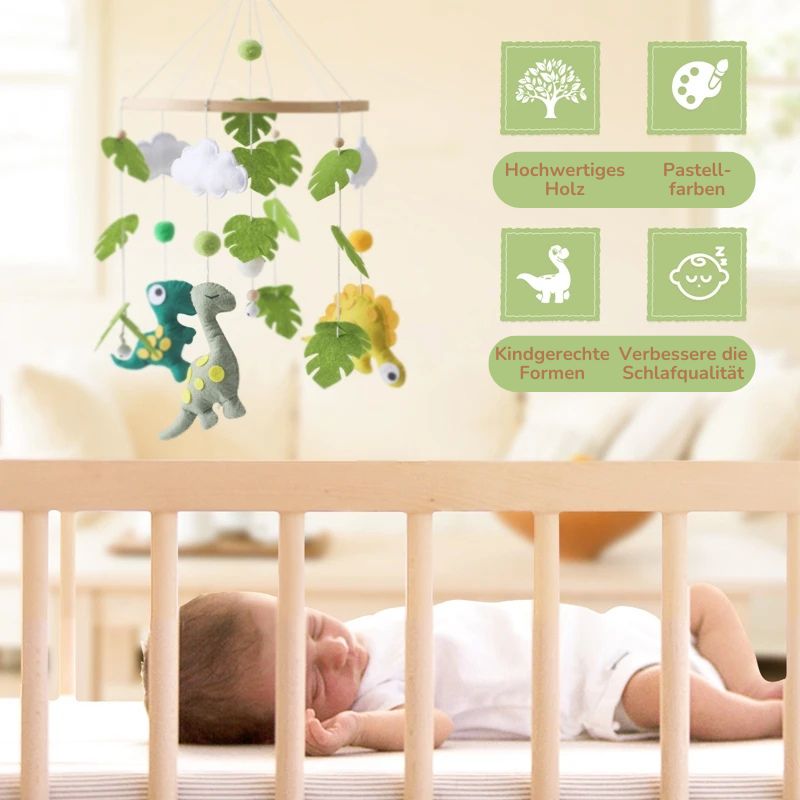 KidzzCamp Filz Mobile Babybett "DinoTraum"