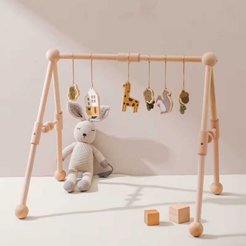 KidzzCamp Holz-Babyspielbogen Anhängerset