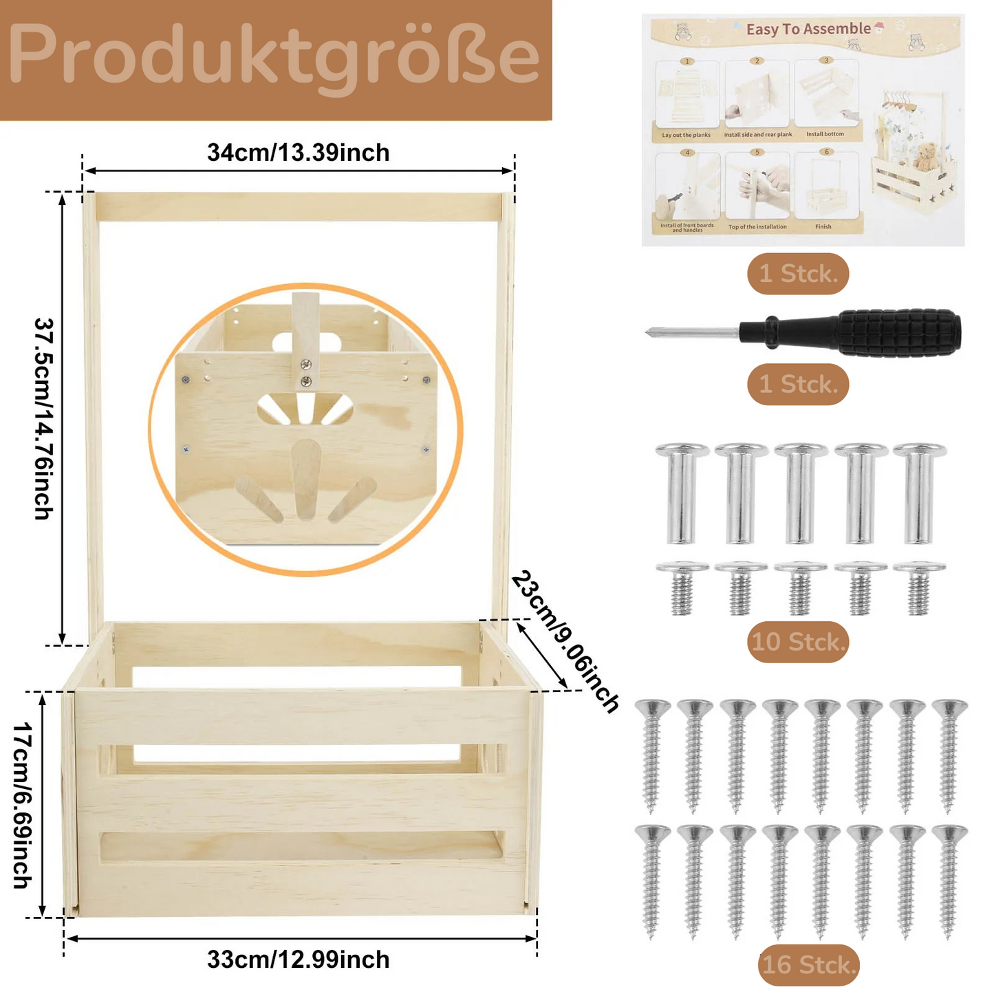 KidzzCamp Holz-Geschenkkiste „Mini-Garderobe“  Geschenkverpackung