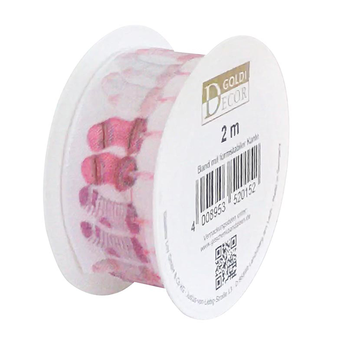 Taftband Babysöckchen 25mm/2m Rosa
