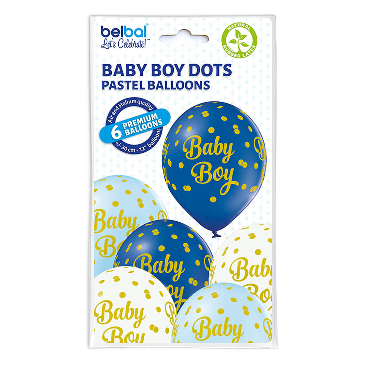 Luftballon Ø30cm "Baby Boy"| 6 Stück Babyparty Dekoration für Jungs