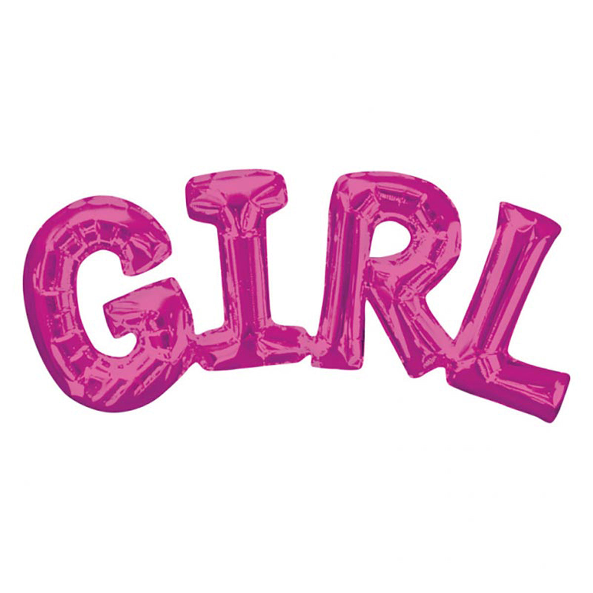 14"/Ø36cm Ballongirlande "GIRL" 50x22cm | Rosa Babyparty Dekoration für Mädchen