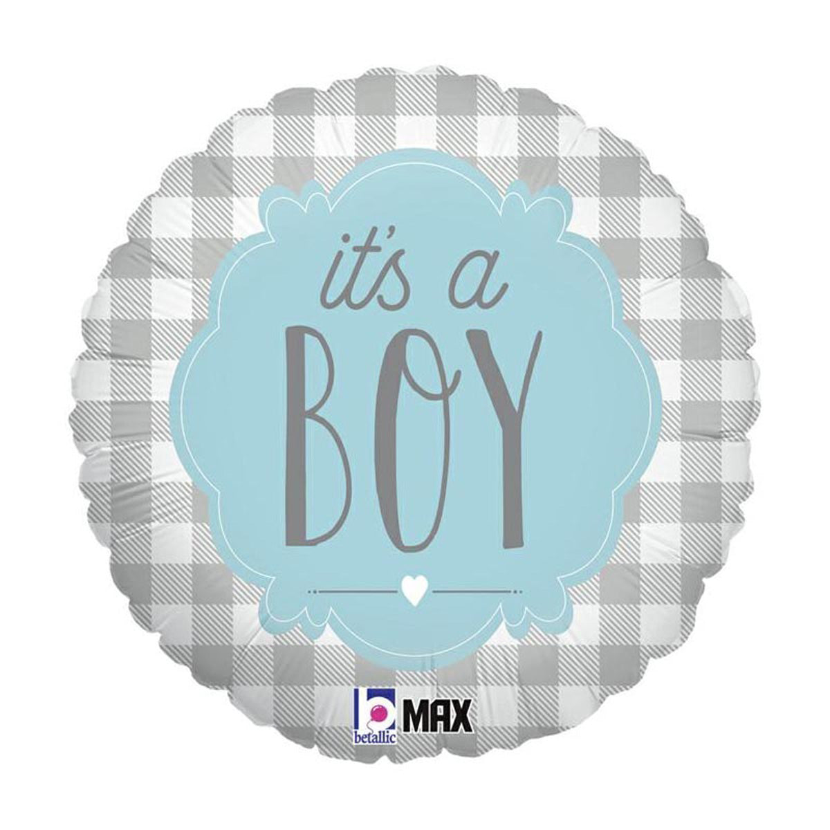 18"/Ø46cm Folienballon "It's a Boy Karo"