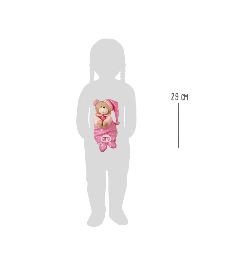 KidzzCamp Baby Musikspieluhr in blau oder rosa Geschenkbox Spieluhr Bär + Grußkarte