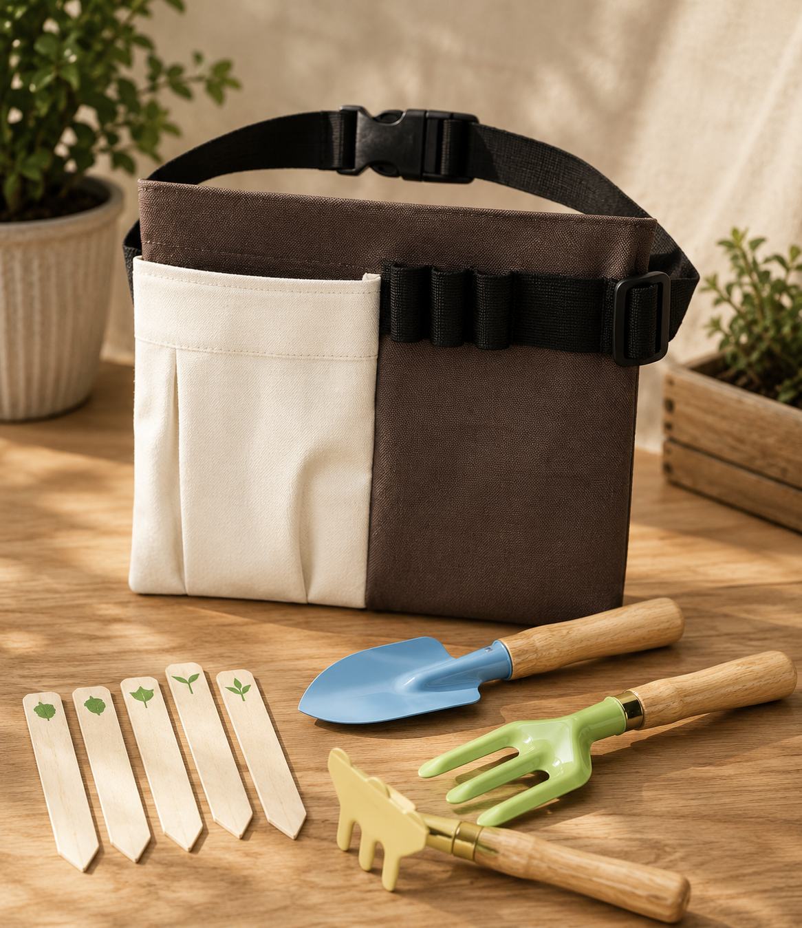 Navaris Gartenwerkzeug Kinder Gartenset Spielzeug ab 3 Jahre mit Tasche C4