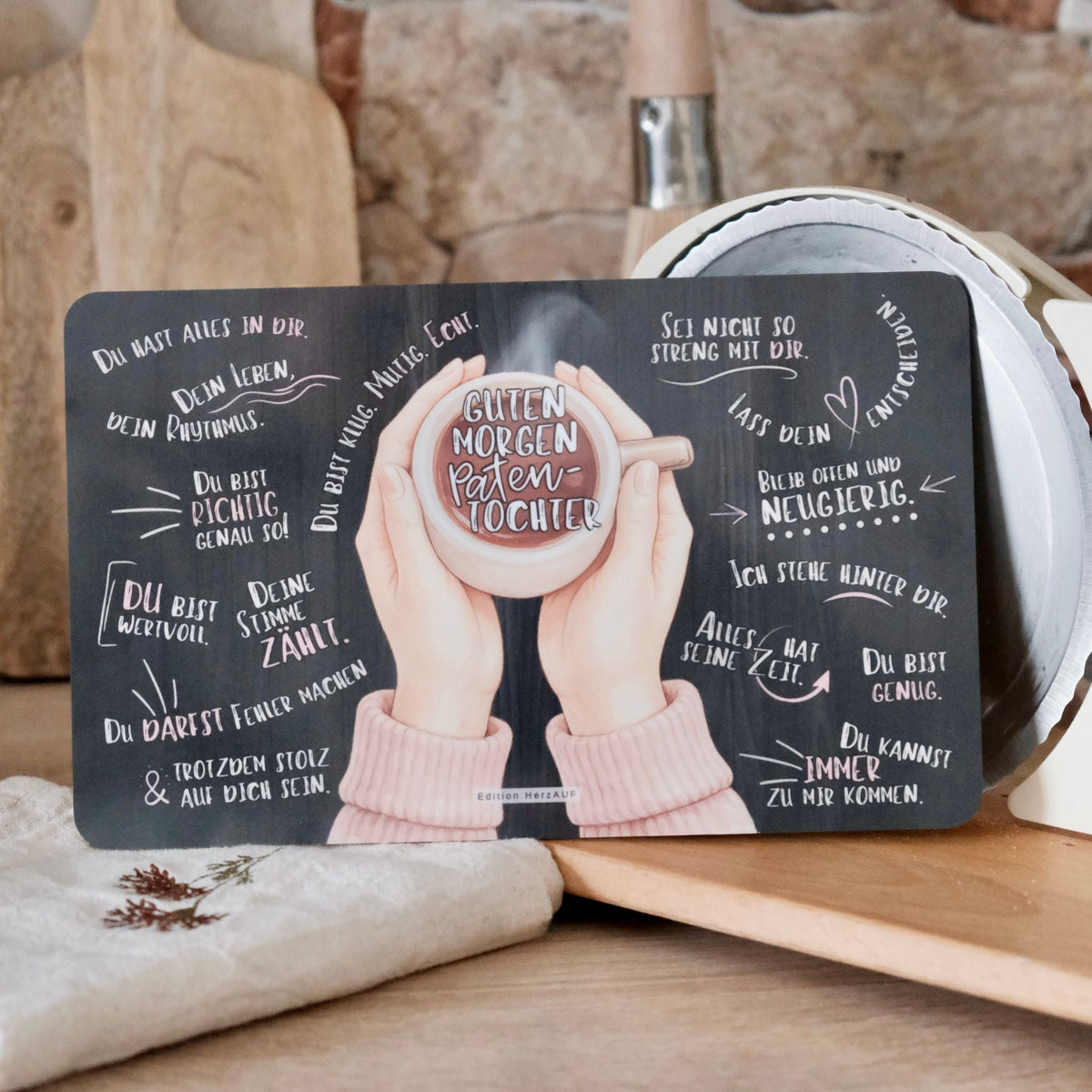 Frühstücksbrettchen „Guten Morgen Patentochter“ – Ein persönliches Geschenk für ein besonderes Patenkind