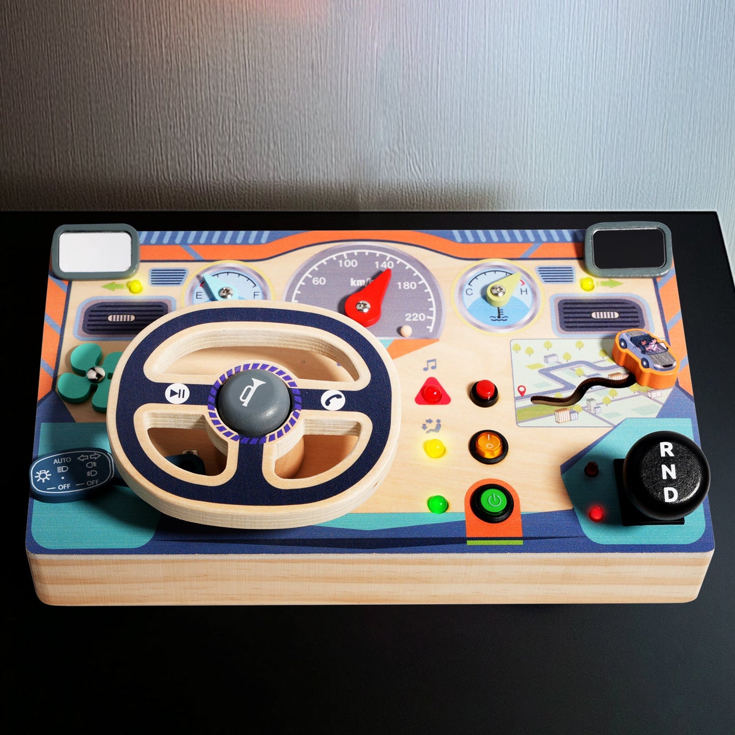Holzlenkrad Busyboard Reisespielzeug