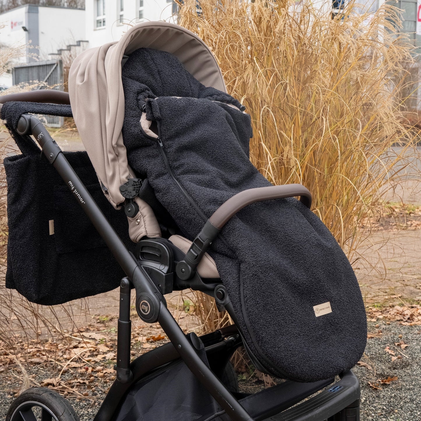 Winterfußsack Teddystoff Bouclé – für Kinderwagen & Autoschale