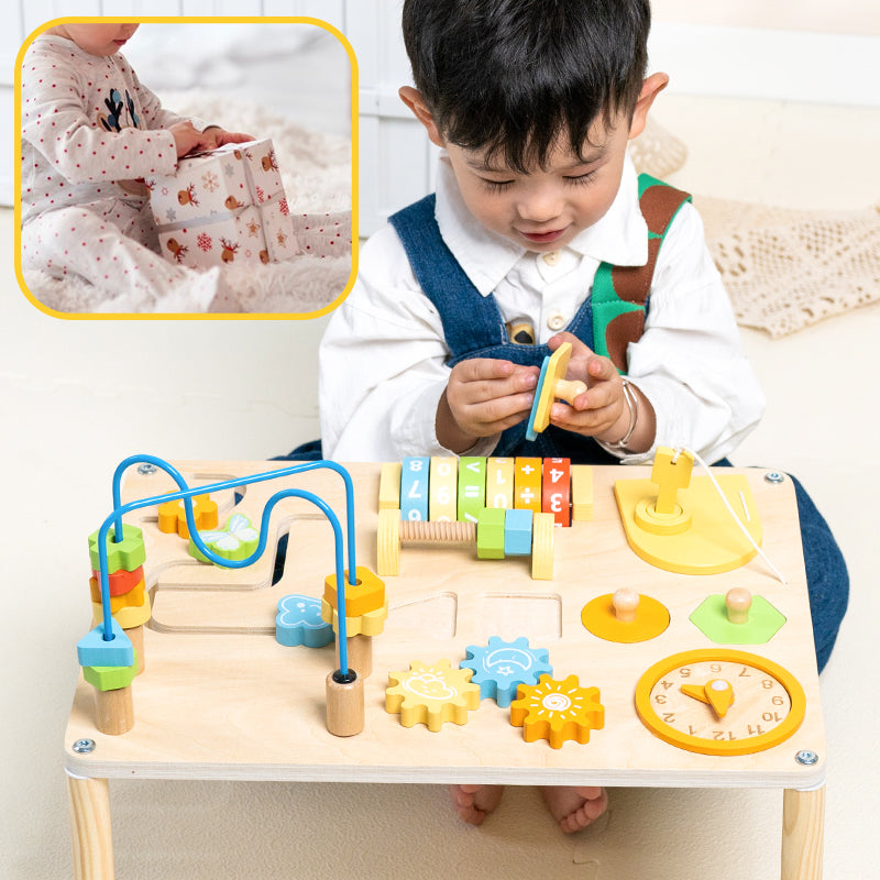 Beschäftigung Board - Lernspielzeug mit Tisch für Kinder ab 1 Jahr