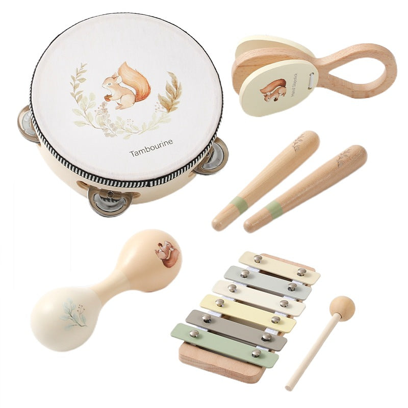 Beliebtes Holz-Musikinstrument-Set „Eichhörnchen“