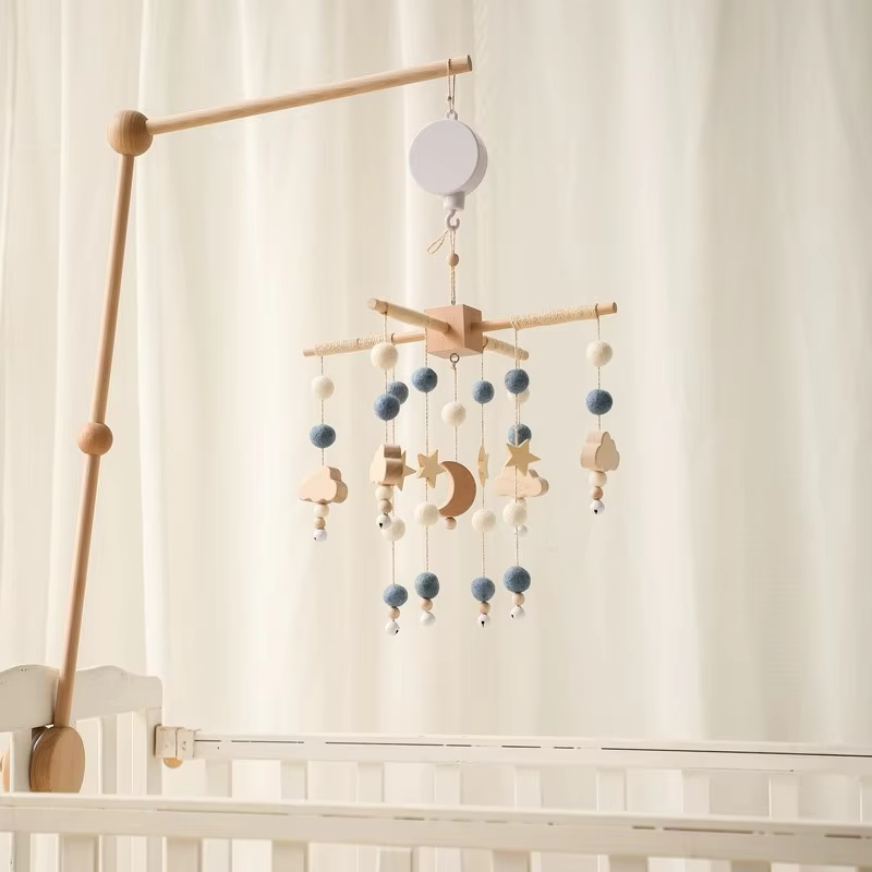 KidzzCamp Holz Mobile Babybett "Sternenhalter"