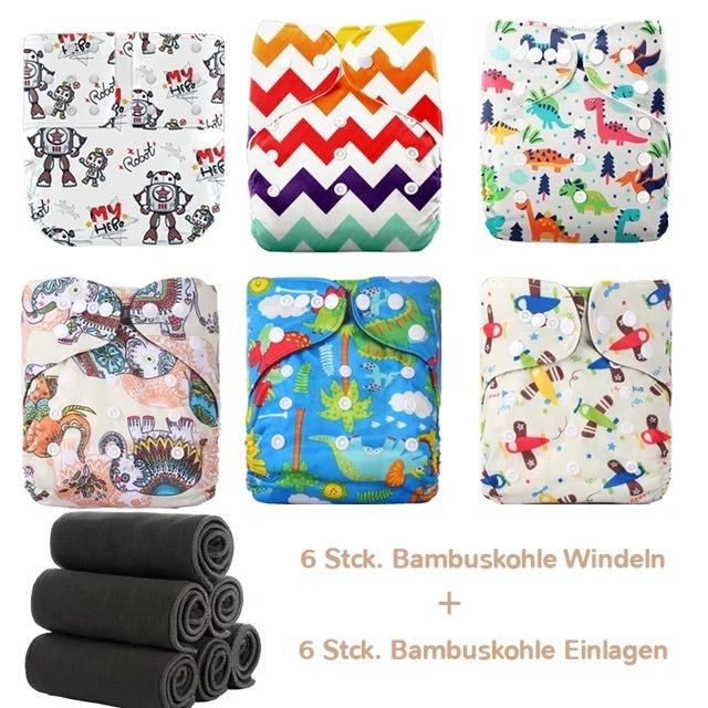 KidzzCamp OneSize 12-Teile Starterset Ai2 Stoffwindeln 0-3 Jahre oder 3-15kg