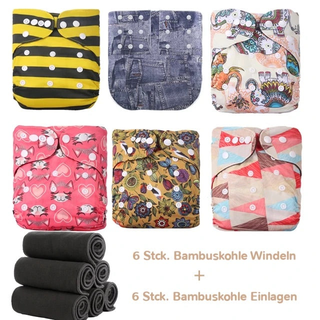 KidzzCamp OneSize 12-Teile Starterset Ai2 Stoffwindeln 0-3 Jahre oder 3-15kg