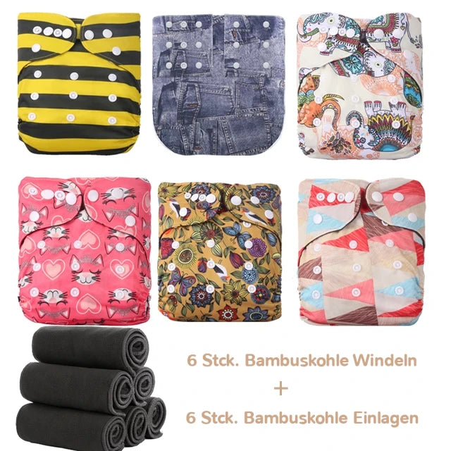 KidzzCamp OneSize 12-Teile Starterset Ai2 Stoffwindeln 0-3 Jahre oder 3-15kg