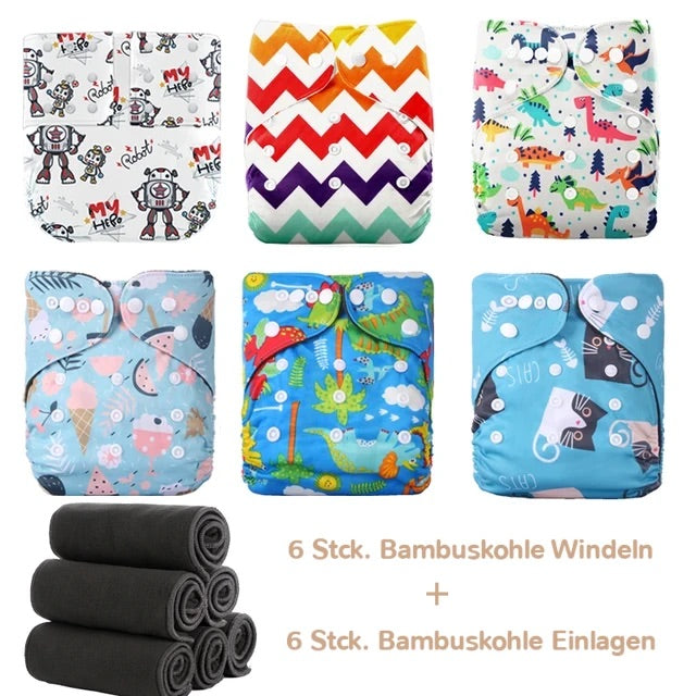 KidzzCamp OneSize 12-Teile Starterset Ai2 Stoffwindeln 0-3 Jahre oder 3-15kg