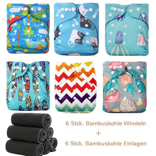 KidzzCamp OneSize 12-Teile Starterset Ai2 Stoffwindeln 0-3 Jahre oder 3-15kg