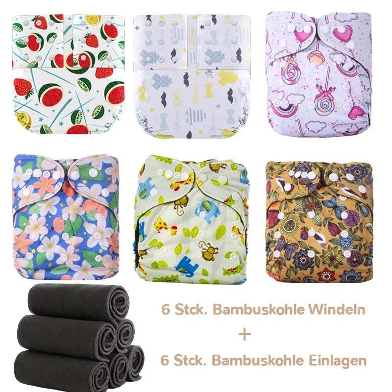KidzzCamp OneSize 12-Teile Starterset Ai2 Stoffwindeln 0-3 Jahre oder 3-15kg