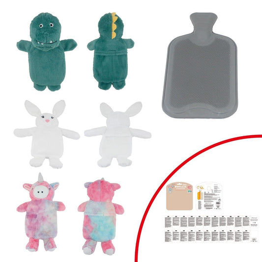 Flauschige Wärmflasche Tiermotiv » Heizkissen für Kinder
