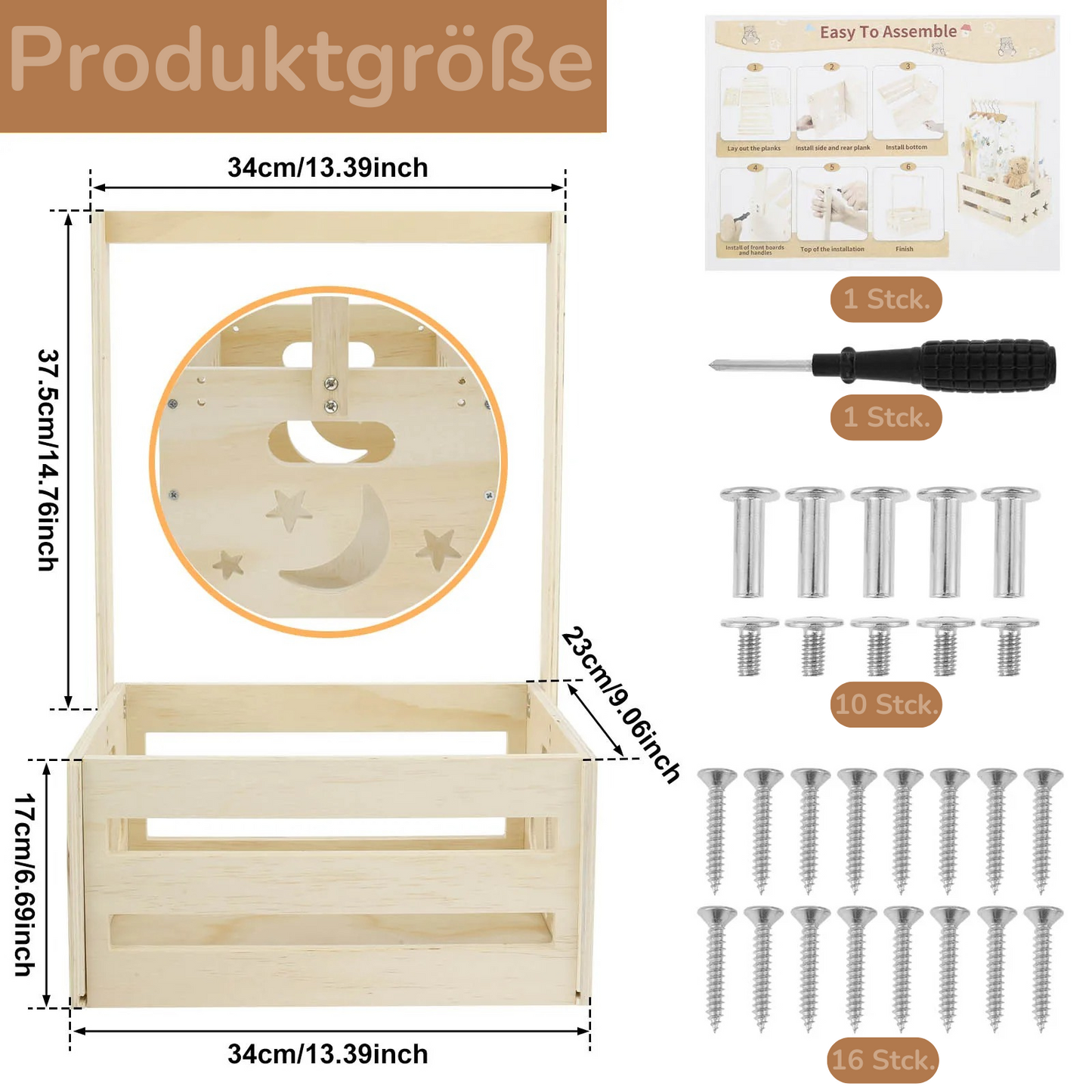 KidzzCamp Holz-Geschenkkiste „Mini-Garderobe“  Geschenkverpackung