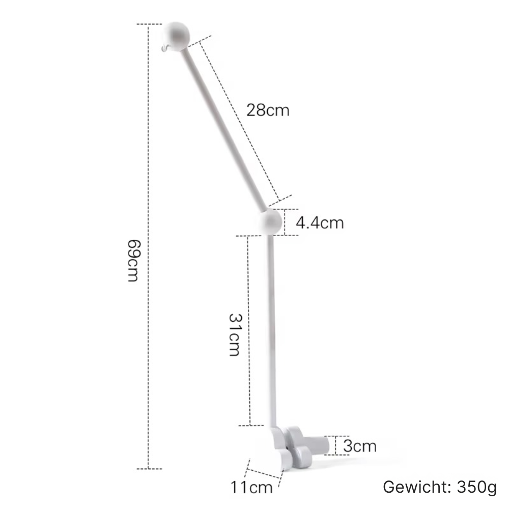 KidzzCamp Holz-Wolkenhalter für Babybett • Mobile-Halter