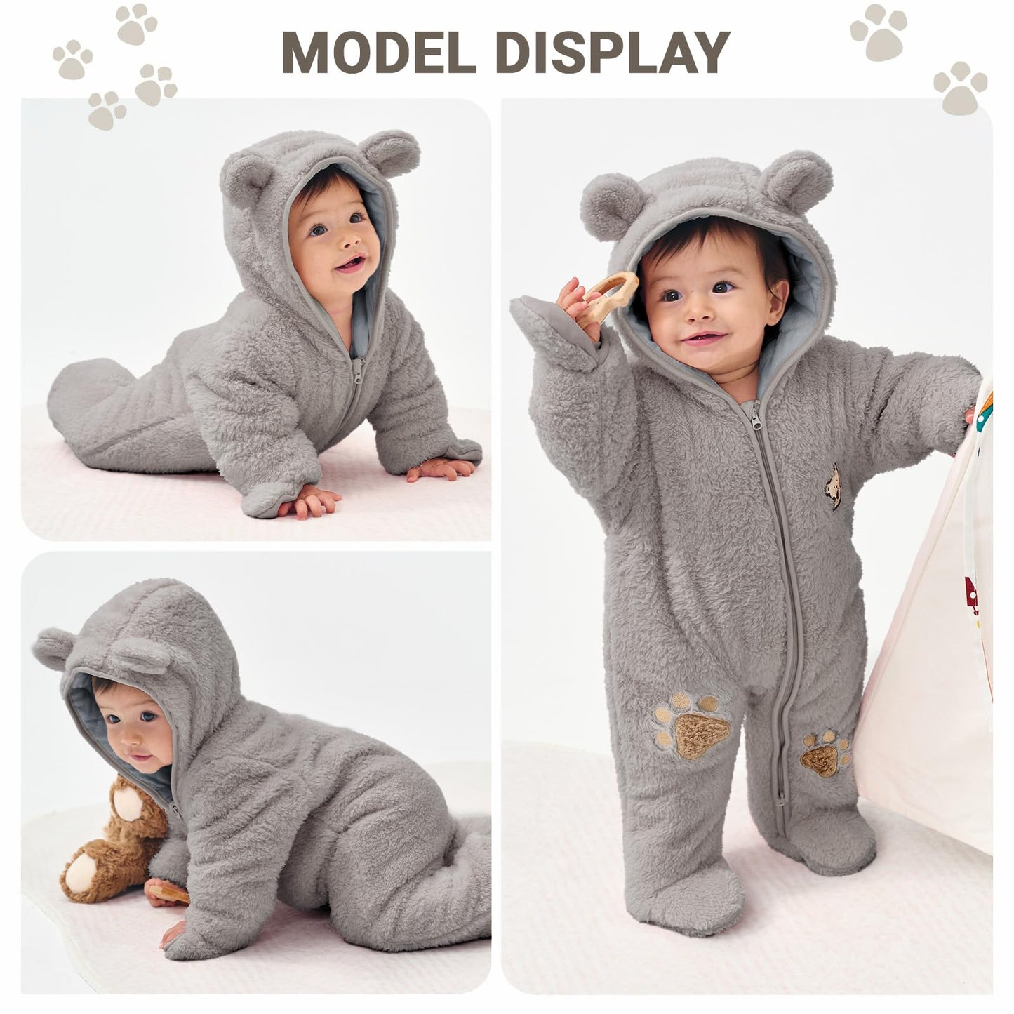Baby Schneeanzüge Winter Overall mit Kapuze
