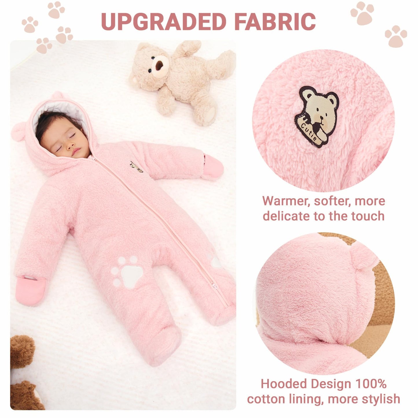 Baby Schneeanzüge Winter Overall mit Kapuze