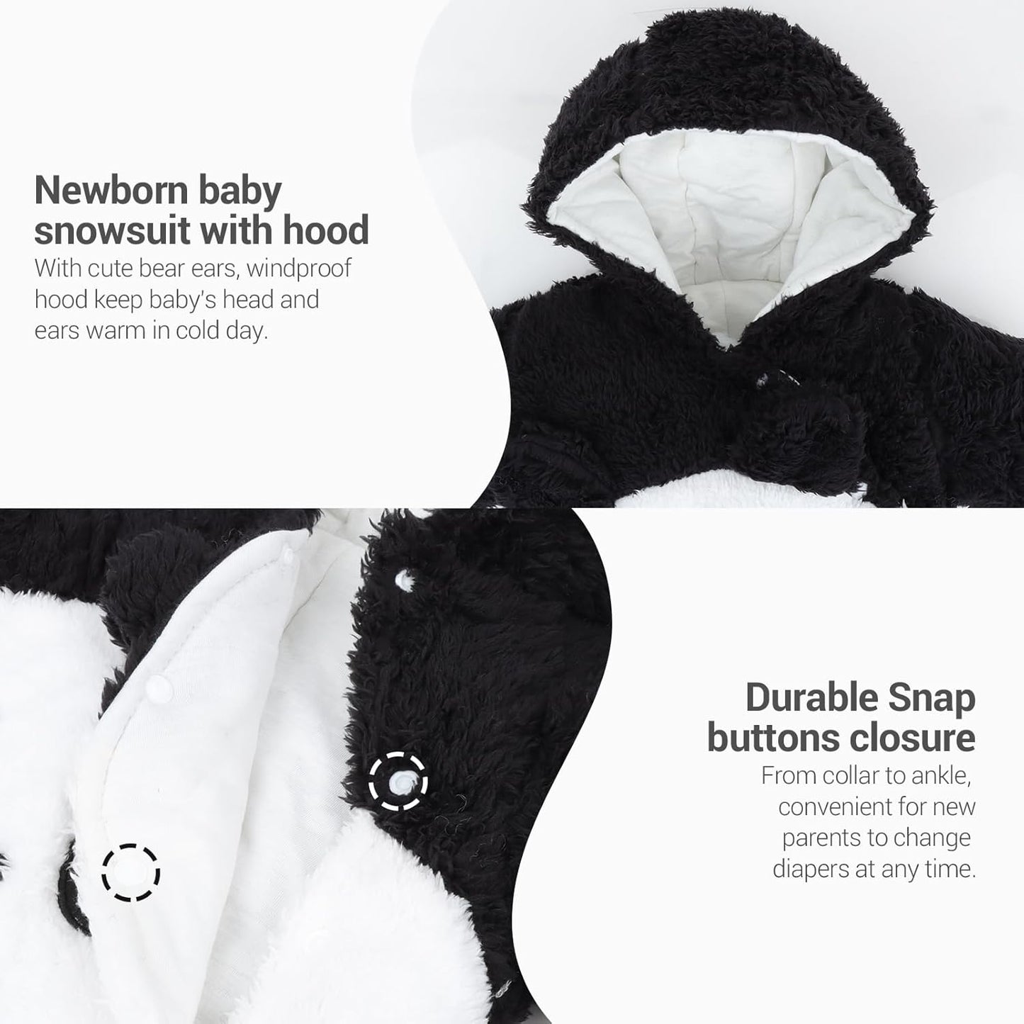 Baby Overall Winter Mit Kapuze Schneeanzug