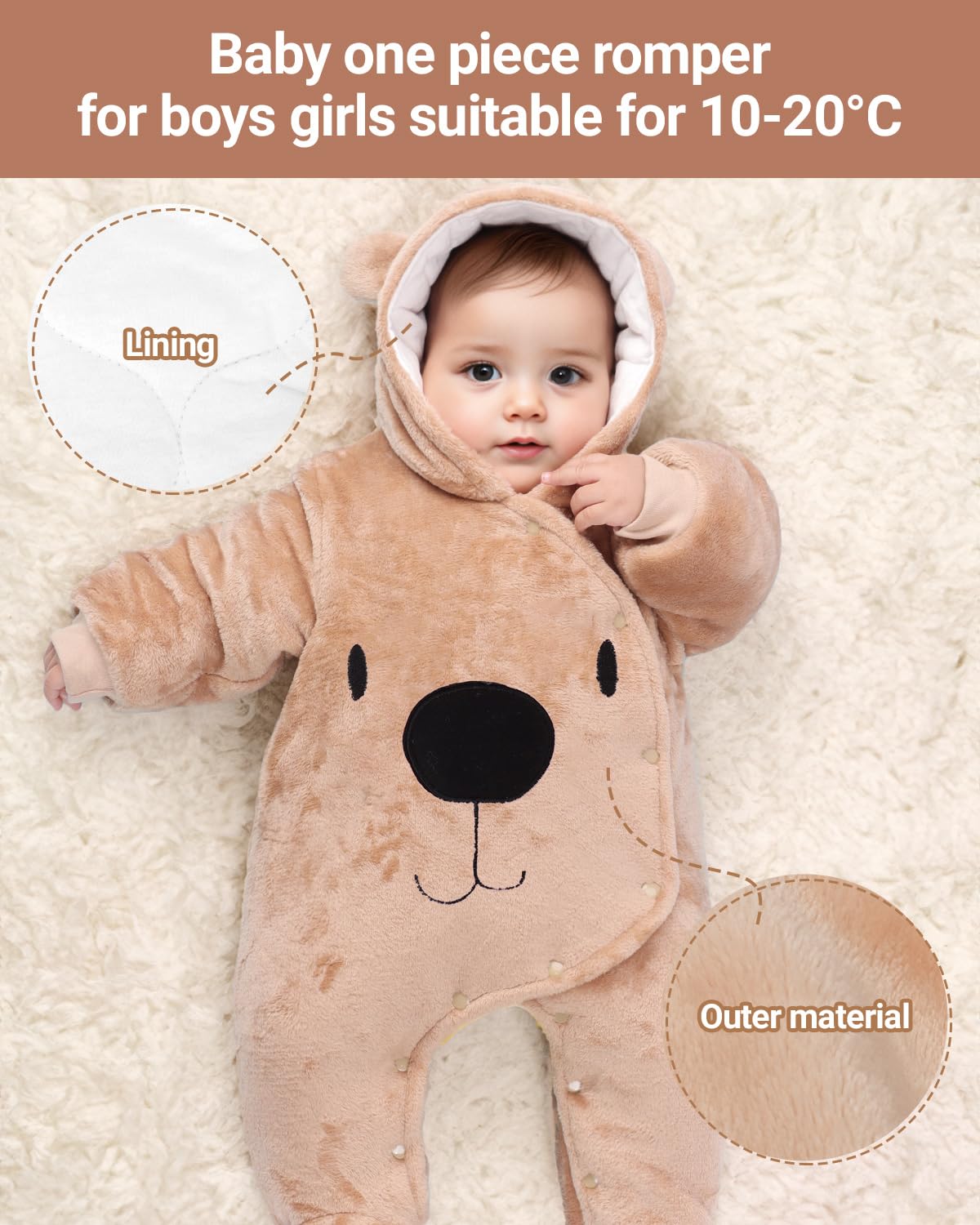 Baby Overall Winter Mit Kapuze Schneeanzug