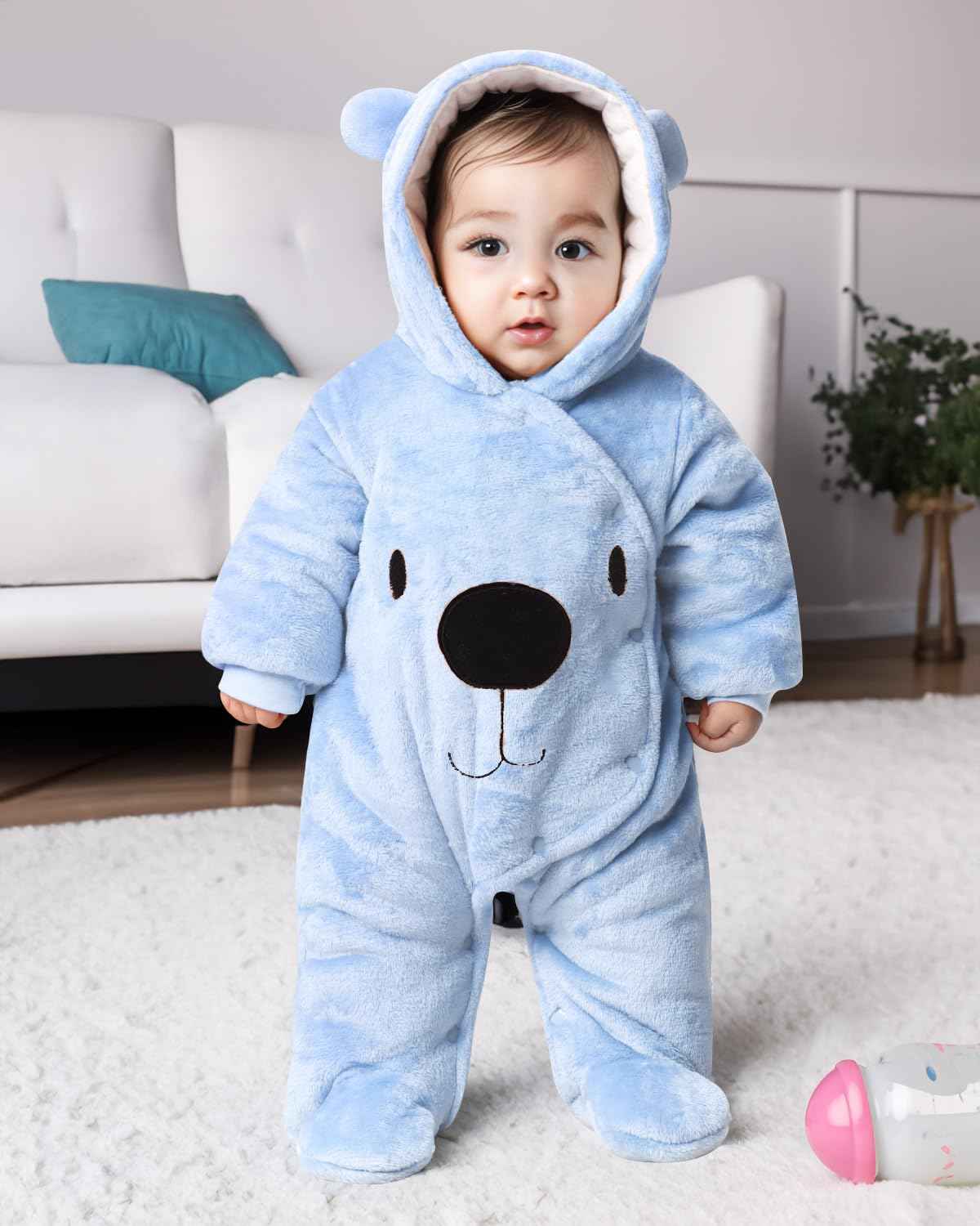 Baby Overall Winter Mit Kapuze Schneeanzug