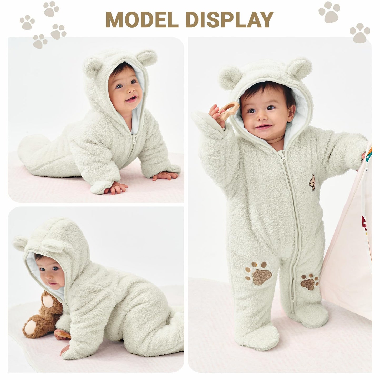 Baby Schneeanzüge Winter Overall mit Kapuze
