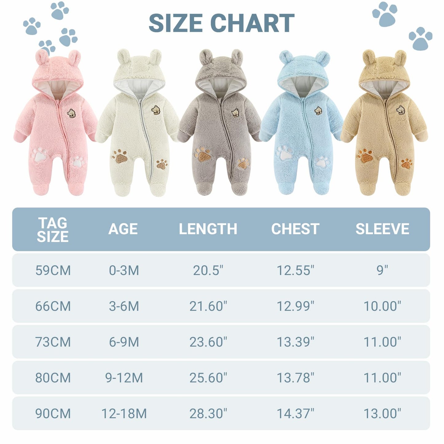 Baby Schneeanzüge Winter Overall mit Kapuze