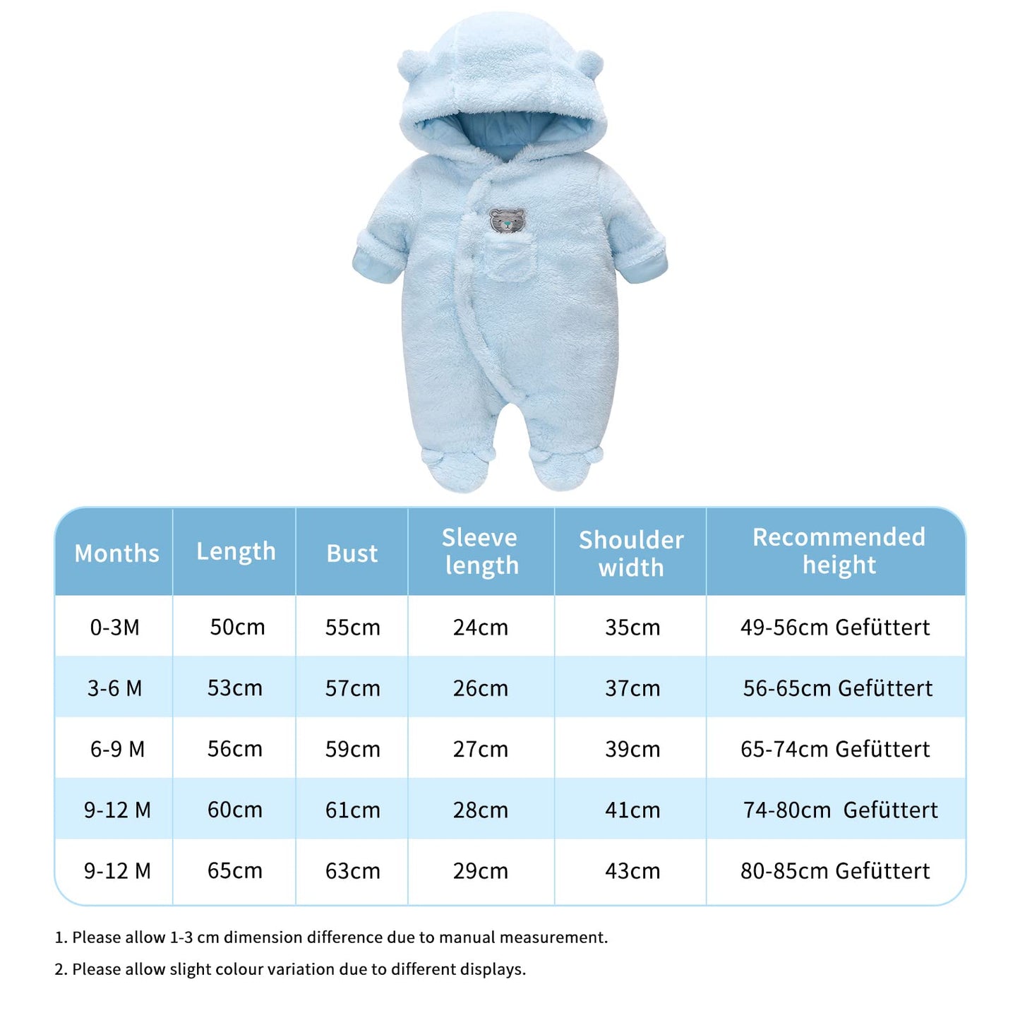 Baby Winter Schneeanzug Baby