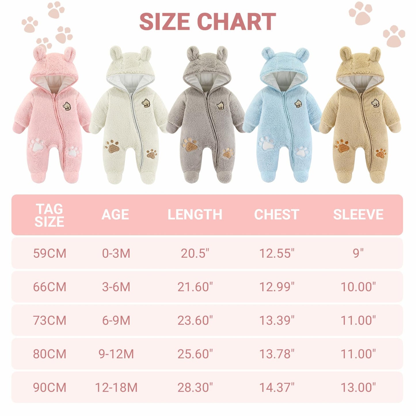 Baby Schneeanzüge Winter Overall mit Kapuze