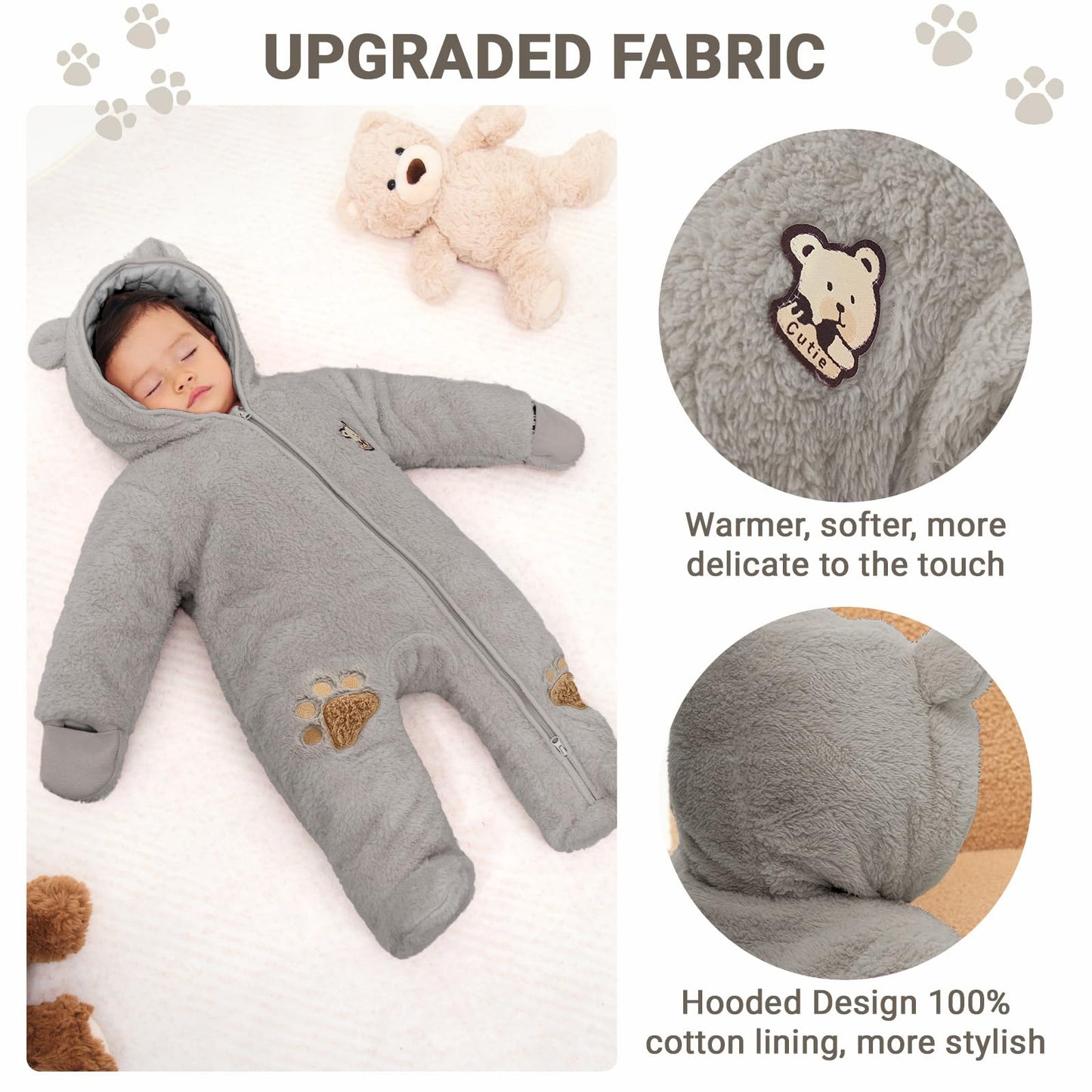 Baby Schneeanzüge Winter Overall mit Kapuze
