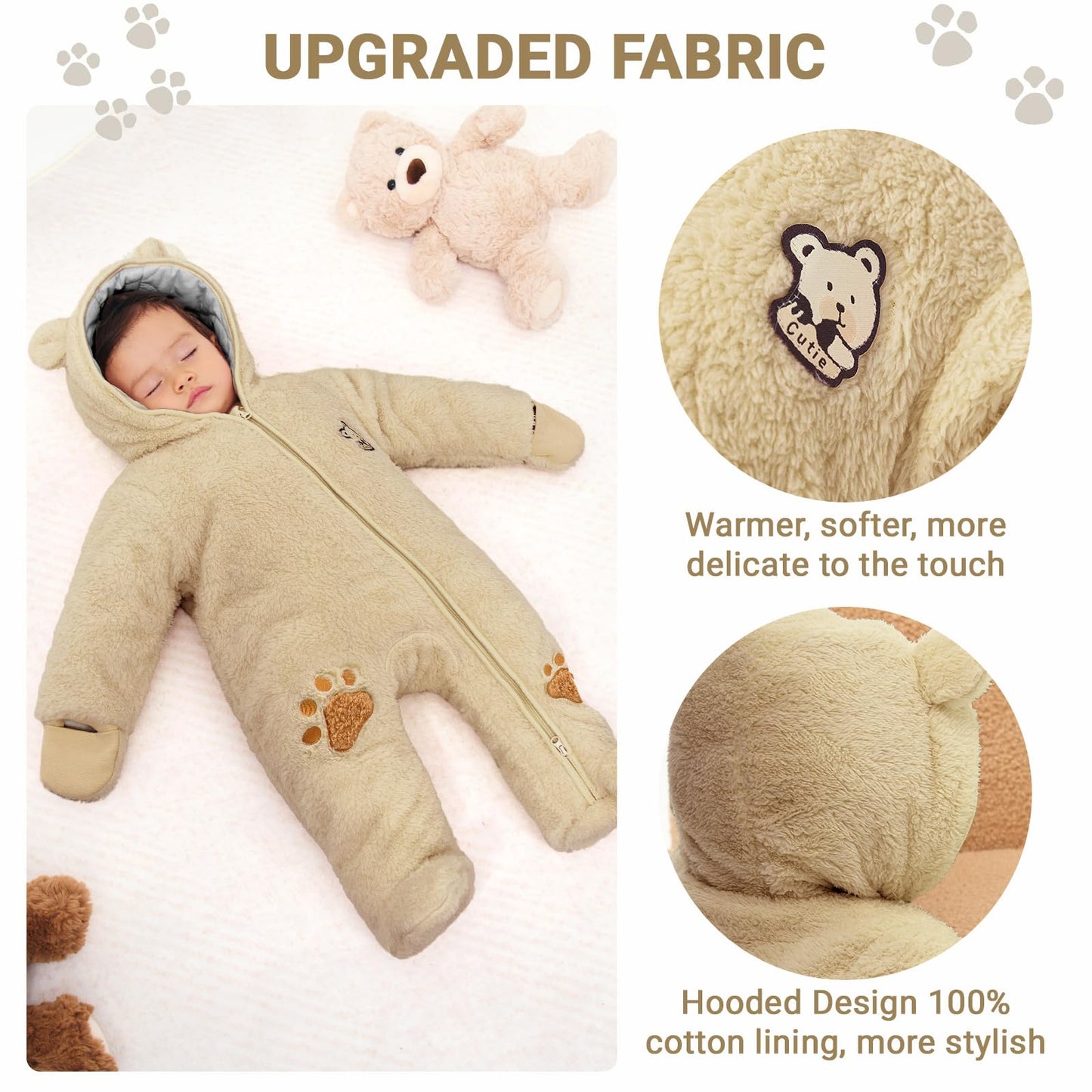 Baby Schneeanzüge Winter Overall mit Kapuze