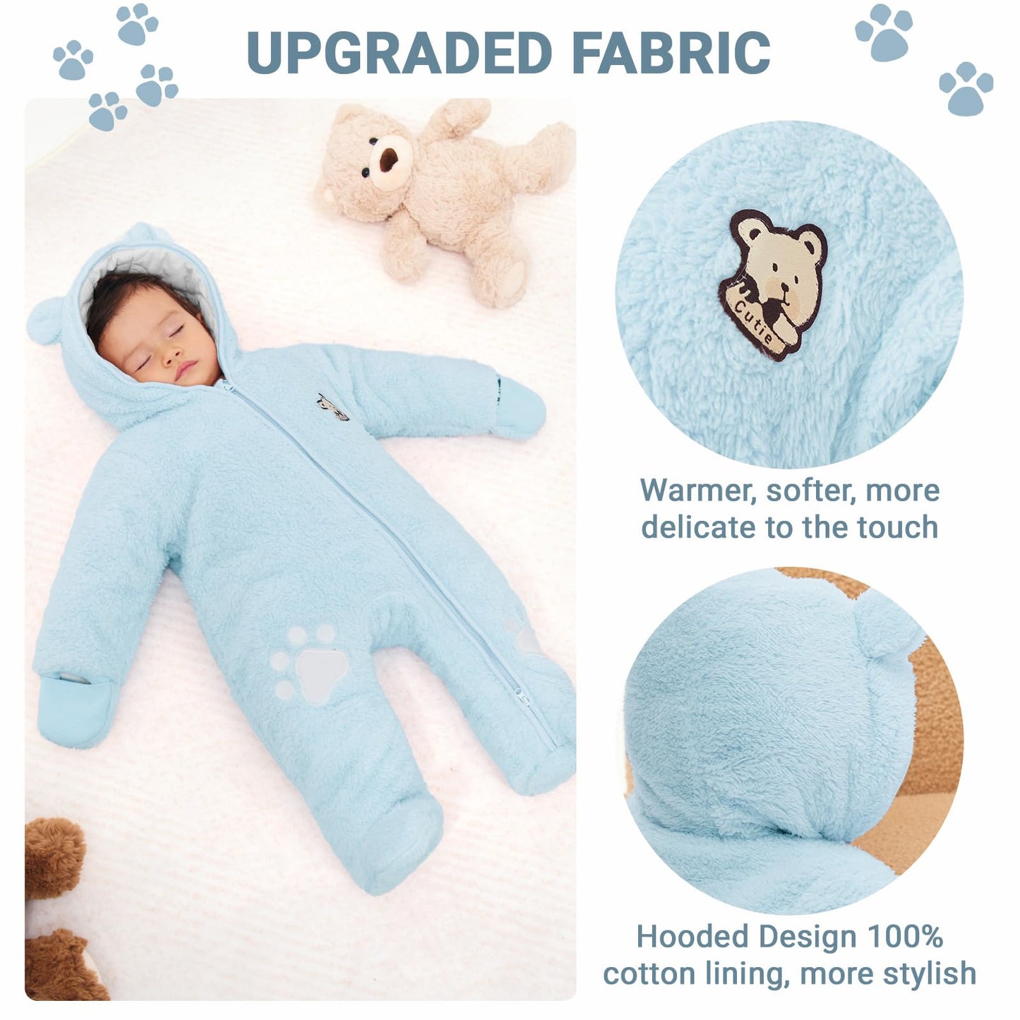 Baby Schneeanzüge Winter Overall mit Kapuze