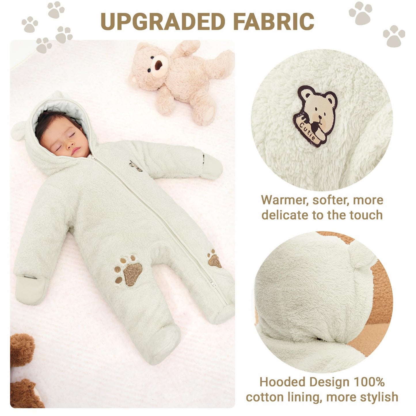 Baby Schneeanzüge Winter Overall mit Kapuze