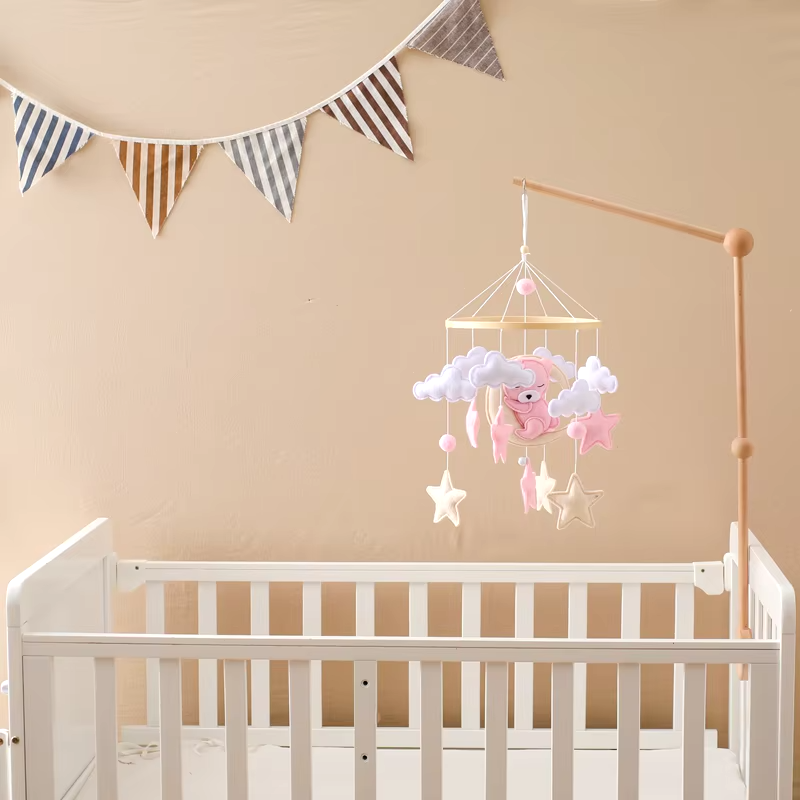 KidzzCamp Holz Mobile Babybett "Traumring"