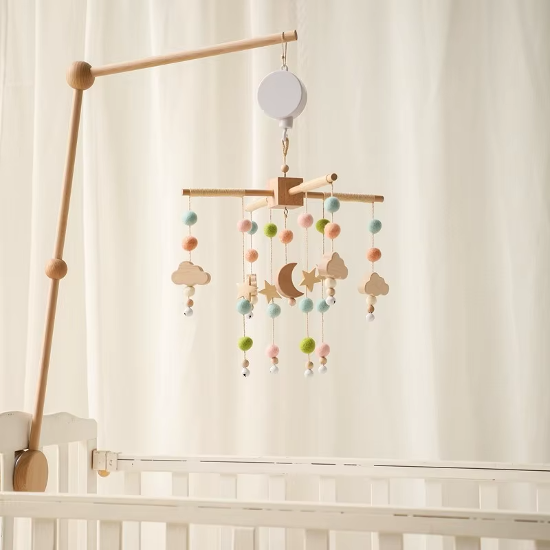 KidzzCamp Holz Mobile Babybett "Sternenhalter"