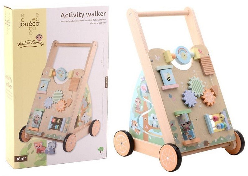 Jouéco® The Wildies Family Holz-Aktivitätslaufwagen
