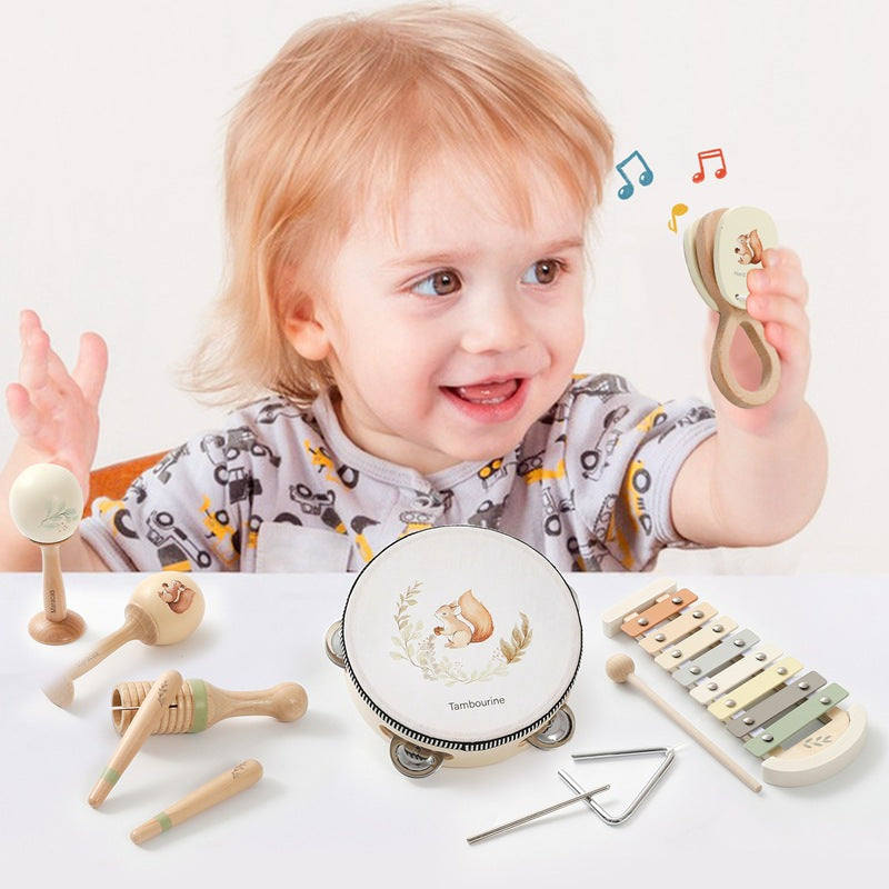 Beliebtes Holz-Musikinstrument-Set „Eichhörnchen“