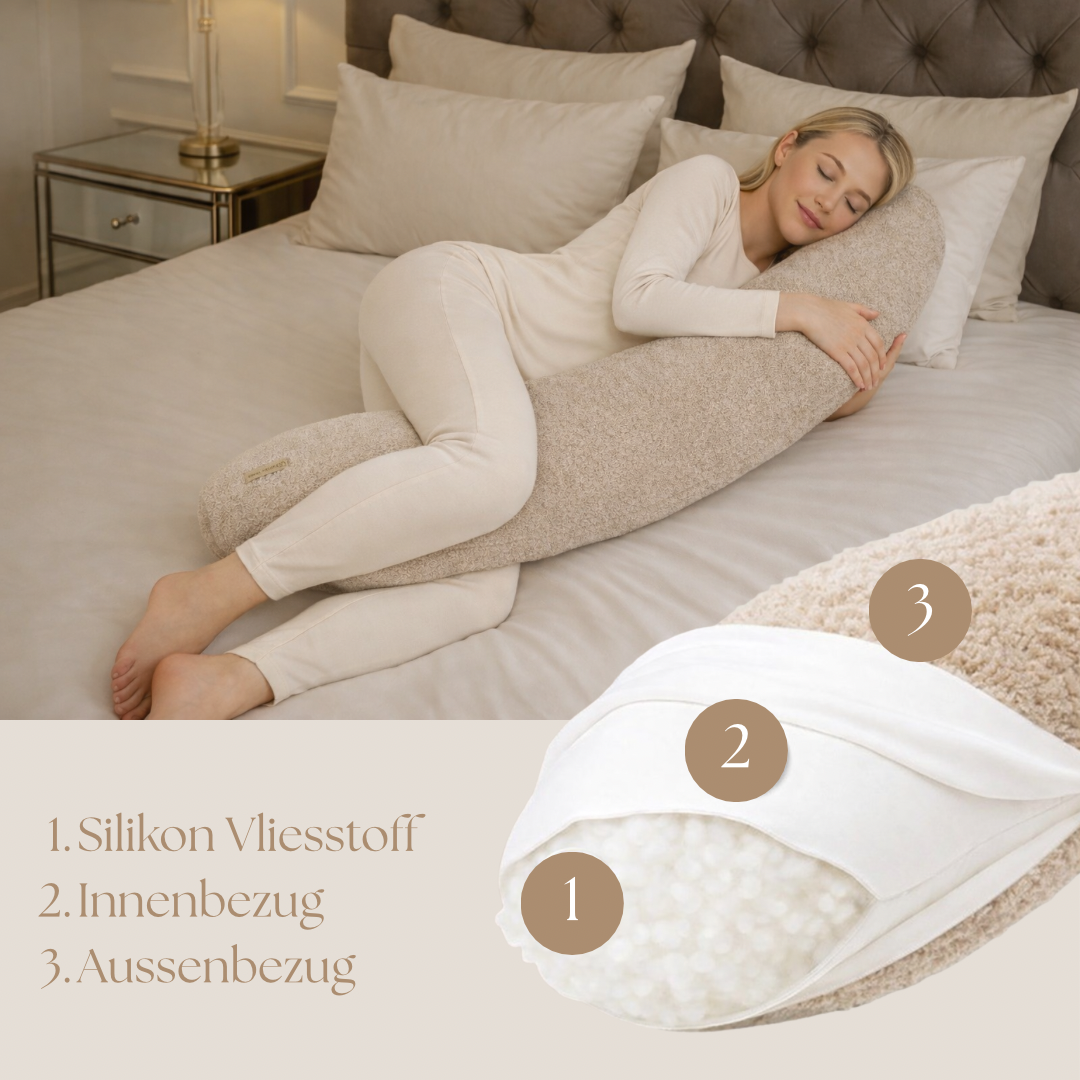 Stillkissen & Schwangerschaftskissen Bouclé Teddy XXL – ergonomisch, weich & vielseitig