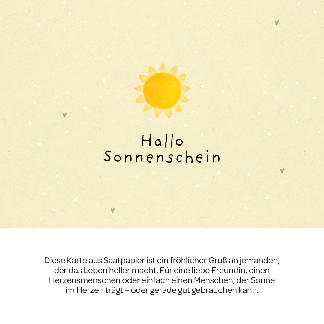 Grußkarte - Hallo Sonnenschein