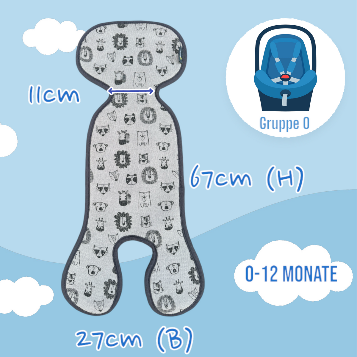 Trageschale Sitzauflage Gruppe 0 Tiere