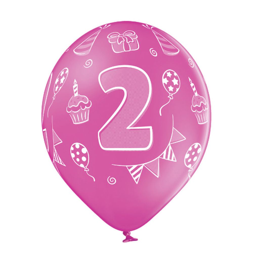 Luftballon Ø30cm Geburtstag #2 | 6 Stk. Bunt