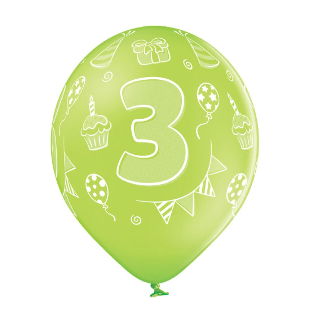 Luftballon Ø30cm Geburtstag #3 | 6 Stk. Bunt