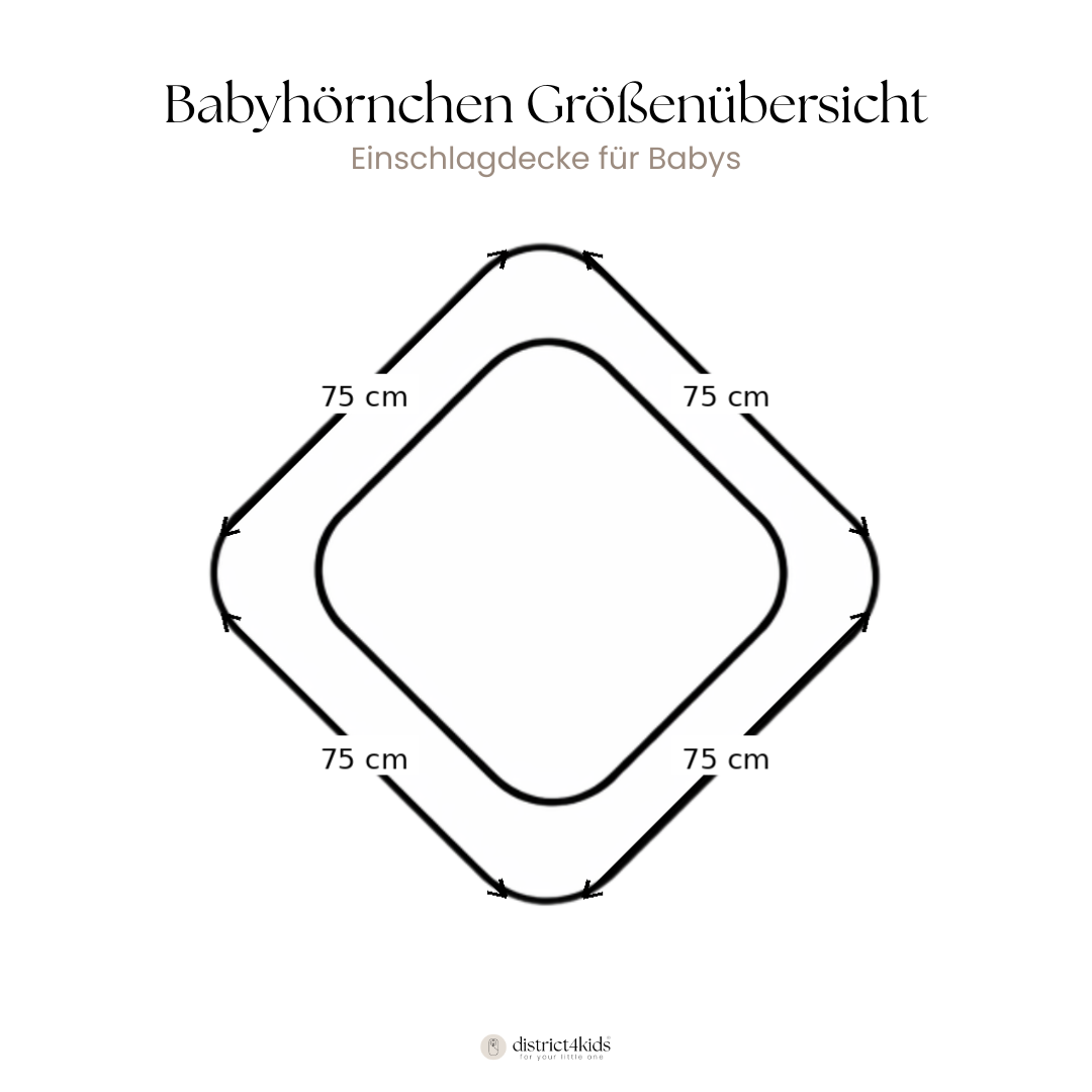 Babyhörnchen Musselin mit Schleife – Kuschelige Puckdecke & Einschlagdecke