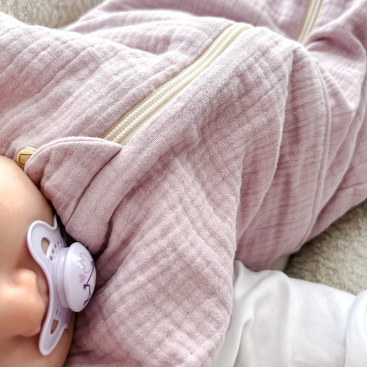 Babyschlafsack - gefüllt mit 100% Merinowolle