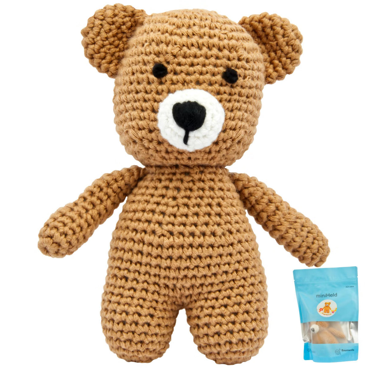 KidzzCamp Plüschtier gehäkelt Bär 15 cm